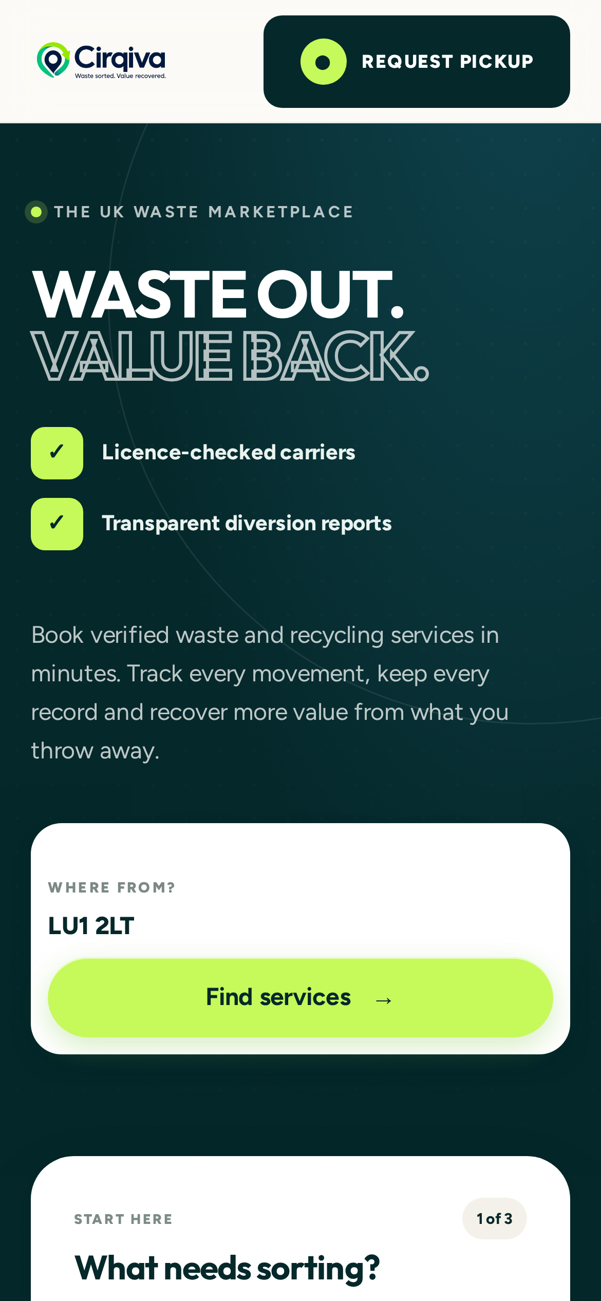 Cirqiva mobile app screen
